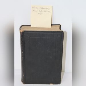 Hebrew Bible From 1909 Biblia Hebraica R. Kittel